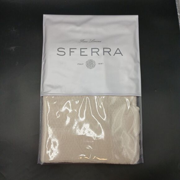 Sferra Alice 618 Ivory Pillow Boudoir Sham Egyptian Cotton 12 in x 16 in - Picture 1 of 6